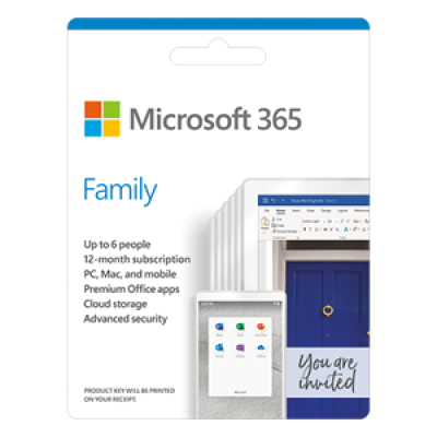 Microsoft 365 Family AllLng Sub PK Lic 1YR Online APAC EM C2R NR (6GQ-00083)