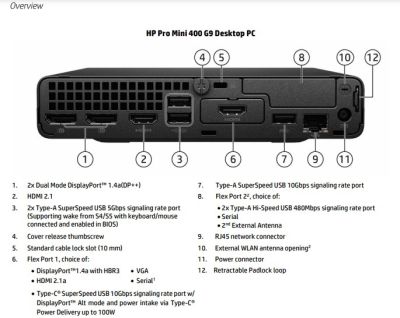 PC HP Pro SFF 400 I5 13500, 8G, 512, Win 11 (8U8H7PA)