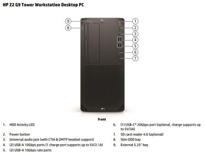 Workstation HP Z2 Tower G9 i9 13900, 16G, 512, Linux (4N3U8AV)