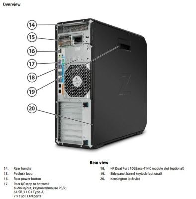 Workstation HP Z6 Tower G5 W5-3433,32G, 512Gb, Linux (57D37AV)