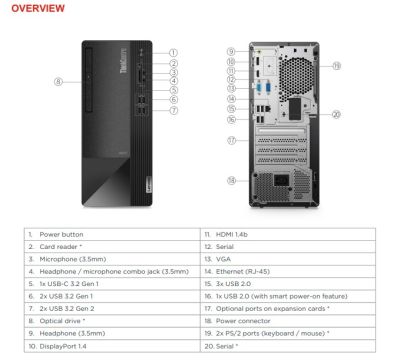 Lenovo ThinkCentre Neo 50T (Tower), I7 _13700, 8G, 512 (12JB001LVA)